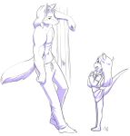  2018 anthro aogami canine clothing duo female fox male mammal mustelid otter signature simple_background standing white_background 