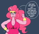  anthro big_breasts breasts cleavage clothed clothing earth_pony english_text equine fan_character female friendship_is_magic hair horse huge_breasts hugtastic_pinkie_pie mammal my_little_pony pink_hair pinkie_pie_(mlp) pony somescrub text 