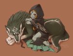  animal blue_eyes blue_skin jewelry link link_(wolf) long_hair looking_at_viewer midna midna_(true) orange_hair pointy_ears red_eyes sayoyonsayoyo smile spoilers the_legend_of_zelda the_legend_of_zelda:_twilight_princess wolf younger 
