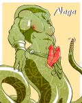  anthro dogfu erection forked_tongue genital_piercing hi_res male multi_penis naga navel nipples penis piercing precum reptile scalie simple_background smile snake solo tongue tongue_out 