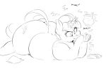  2015 angry annoyed apple big_butt binoculars butt english_text female feral food friendship_is_magic fruit hair huge_butt hyper hyper_butt morbidly_obese my_little_pony obese overweight sirmasterdufel sketch solo starlight_glimmer_(mlp) text 