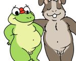  amphibian duo frog lagomorph male mammal nintendo nishi nude penis peppy_hare rabbit slippy_toad star_fox video_games 