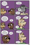  2018 anthro beaver buckteeth clothed clothing comic dialogue donkey english_text equine eyewear female glasses horse jennifer_(study_partners) lisa_(study_partners) male mammal mustelid open_mouth otter rodent sad sarah_(study_partners) speech_bubble study_partners teeth text thunderouserections tongue woody_(study_partners) young 
