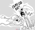  2016 animated_skeleton anthro bone duo english_text female fish haileythesato human male mammal marine papyrus_(undertale) protagonist_(undertale) skeleton text undead undertale undyne video_games 