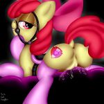  anus apple_bloom_(mlp) butt digital_media_(artwork) earth_pony equine female feral friendship_is_magic hi_res horse mammal my_little_pony paulpeopless pony pussy pussy_juice solo wet 