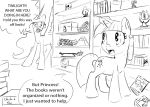  2016 blush dialogue duo english_text equine feathered_wings feathers female feral friendship_is_magic horn humor mammal monochrome my_little_pony princess_celestia_(mlp) silfoe text twilight_sparkle_(mlp) unicorn winged_unicorn wings 