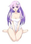  :d apron bare_shoulders between_legs blush breasts cleavage commentary_request d-pad d-pad_hair_ornament full_body hair_between_eyes hair_ornament hand_between_legs iwasi-r long_hair looking_at_viewer medium_breasts naked_apron nepgear neptune_(series) off_shoulder open_mouth purple_eyes purple_hair seiza simple_background sitting smile solo white_apron white_background 