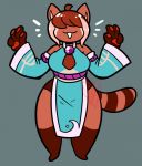  2017 :3 anthro big_breasts breasts brown_fur chinese clothed clothing cute dandan digital_media_(artwork) dress female fur hair hair_over_eyes japanese_clothing kimono lunar_regalia mammal nighthead open_mouth partycatanthem paws red_fur red_hair red_panda ringed_tail rope short_hair short_stack simple_background stripes tired wide_hips 
