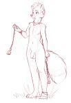  2018 anklet anthro balls canine flaccid fox humanoid_penis jewelry kalahari male mammal necklace nude nudist penis poi simple_background solo standing uncut white_background 