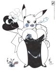  5_fingers angela_(walter_sache) big_breasts breasts busty_feral cigarette cigarette_holder cleft_tail female feral huge_breasts lips mimikyu nintendo overweight pikachu pok&eacute;mon pok&eacute;mon_(species) smoke smoking video_games walter_sache wide_hips 