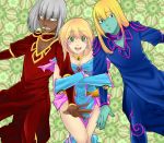  blonde_hair bm_(natakus) breasts commentary_request dark_magician dark_magician_girl duel_monster long_hair multiple_boys yuu-gi-ou yuu-gi-ou_duel_monsters 