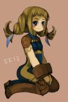  ass blonde_hair blue_eyes bodysuit braid breasts commentary_request final_fantasy final_fantasy_xii highres long_hair penelo pitarou smile solo twin_braids twintails 