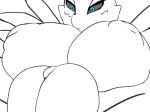  4:3 animated ber00 big_breasts breasts clitoris digimon female hyper_labia inverted_nipples low_res nipples plump_labia pussy renamon solo 