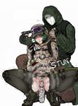  1boy 1girl baseball_cap black_gloves blood blush boots camouflage colored_pubic_hair crying crying_with_eyes_open ela fingerless_gloves forced goggles goggles_on_head green_gloves green_hair green_pubic_hair headphones humiliation mask military object_insertion pistol poland pubic_hair pussy rainbow_six_siege rape spread_legs tagme text torn_clothes trembling uncensored vaginal vaginal_object_insertion vomit white_background wrongnhoka 