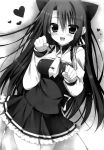  1girl cat_ears cat_pose fianna_ray_ordesia monochrome seirei_tsukai_no_blade_dance 