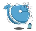  2016 balloon brionne cute female feral floating inflation mammal marine nintendo pinniped pok&eacute;mon pok&eacute;mon_(species) pump simple_background solo sweat theguynooneremembers_(artist) video_games 