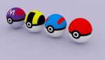  commentary_request great_ball grey_background master_ball nao60 no_humans poke_ball poke_ball_(generic) pokemon simple_background still_life ultra_ball 