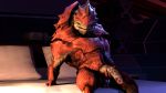  alien bed bedroom hadronighini humanoid krogan leaning male mass_effect muscular muscular_male not_furry penis pinup pose red_scales scales solo thick_penis urdnot_wrex video_games 