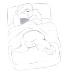  amazin-arts anus balls bed bed_sheet bedding casual_nudity clothing ears_back ears_down equine feral hi_res hoodie hooves horse lying male mammal my_little_pony on_side pillow pony raised_tail simple_background sleeping solo white_background 