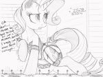  2016 4:3 armwear city clothing dialogue elbow_gloves english_text equine female feral friendship_is_magic garter_belt garter_straps gloves horn legwear macro mammal monochrome my_little_pony ncmares panties pegasus rarity_(mlp) sketch solo stockings text underwear unicorn wings 