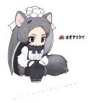  :| animal_ears ant anteater_ears anteater_tail black_bow black_gloves black_legwear bow breast_pocket bug center_frills character_name chibi clenched_hands closed_mouth cross-laced_clothes drooling expressionless eyebrows forehead frills full_body fur_collar giant_anteater_(kemono_friends) gloves gradient_hair grey_hair hair_ornament hair_ribbon hairpin hands_on_own_knees insect japari_symbol kemono_friends legs_together long_hair long_sleeves looking_down moru_(monaka) multicolored_hair no_nose pantyhose pocket purple_eyes ribbon simple_background sitting solo tail tsurime underbust white_background white_footwear white_hair white_ribbon 