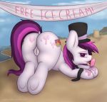  banner beach bedroom_eyes butt clitoris cutie_mark dessert earth_pony equine fan_character female feral food fur hair half-closed_eyes hat hi_res hooves horse ice_cream licking looking_at_viewer looking_back mammal multicolored_hair my_little_pony outside pink_eyes pony popsicle presenting presenting_hindquarters purple_hair pussy raised_tail rear_view sand_castle sculpture seaside seductive smile solo staggeredline suggestive suggestive_food tongue tongue_out top_hat two_tone_hair underhoof 