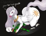  2018 anthro anus big_butt big_lips big_teats butt cameron_(skunkdude13) condom cum doggie_bones equine fan_character female female_on_top friendship_is_magic kiss_mark kissing lips lipstick lizard makeup male mammal my_little_pony on_top princess_celestia_(mlp) princess_molestia reptile saliva scalie teats wings 