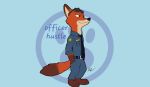  2016 anthro canine clothing digital_media_(artwork) disney fox fur green_eyes greydaboy male mammal nick_wilde police_uniform simple_background uniform zootopia 