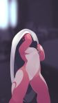  2018 anthro blurred_background detailed_background digital_media_(artwork) dragon nude phation solo standing 