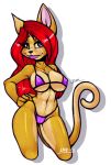 2018 alpha_channel anthro big_breasts bikini breasts cat clothed clothing digital_drawing_(artwork) digital_media_(artwork) feline female hair hi_res huge_breasts long_hair looking_at_viewer mammal nightmarebearpuff signature simple_background smile solo standing swimsuit thick_thighs transparent_background voluptuous wide_hips 