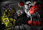  2018 absurd_res animatronic anthro avian bear bird canine chicken creepy digital_media_(artwork) ennard_(fnafsl) eyebrows five_nights_at_freddy&#039;s five_nights_at_freddy&#039;s_2 five_nights_at_freddy&#039;s_3 fox freddy_fazbear&#039;s_pizzeria_simulator group hat hi_res humanoid lagomorph machine male mammal mangle_(fnaf) molten_freddy_(fnaf) open_mouth rabbit robot sharp_teeth shu_20625 simple_background sister_location springtrap_(fnaf) teeth video_games withered_chica_(fnaf) 