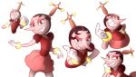 alpha_channel clothed clothing cuphead_(game) female grin hilda_berg humanoid looking_at_viewer multiple_poses namygaga not_furry pose simple_background smile solo transparent_background 