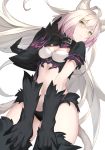  agrius_metamorphosis ahoge animal_ear_fluff animal_ears atalanta_(alter)_(fate) atalanta_(fate) bangs black_collar black_panties blush breasts cat_ears cat_tail claws closed_mouth collar commentary_request eyebrows_visible_through_hair fate/grand_order fate_(series) fur green_eyes keemu_(occhoko-cho) long_hair looking_at_viewer medium_breasts panties short_sleeves silver_hair simple_background solo tail underwear very_long_hair white_background 