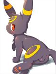  absurd_res anus backsack balls blush cdx cub eeveelution feral hi_res looking_at_viewer looking_back male nintendo nude open_mouth pok&eacute;mon pok&eacute;mon_(species) presenting simple_background solo umbreon video_games white_background young 