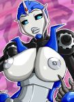  alien arcee areola autobot big_breasts blue_eyes breasts cybertronian e! female lips machine nipples not_furry robot solo transformers transformers_prime 