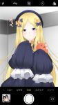  ?? abigail_williams_(fate/grand_order) bad_id bad_pixiv_id bangs black_bow black_dress black_hat blonde_hair blue_eyes blurry blurry_background blush bow commentary_request depth_of_field dress eyebrows_visible_through_hair fate/apocrypha fate/grand_order fate_(series) forehead hair_bow hat highres indoors jeanne_d'arc_(alter)_(fate) jeanne_d'arc_(fate)_(all) koro_(tyunnkoro0902) long_hair long_sleeves object_hug orange_bow parted_bangs parted_lips phone_screen polka_dot polka_dot_bow sleeves_past_fingers sleeves_past_wrists solo stuffed_animal stuffed_toy teddy_bear very_long_hair 