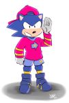  90&#039;s anthro clothed clothing hedgehog male mammal pranky simple_background sonic_(series) sonic_the_hedgehog teeth 