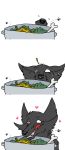  ! &lt;3 banana_peel bec_noir bone canine conditional_dnp digital_drawing_(artwork) digital_media_(artwork) homestuck jack_noir mammal ms_paint_adventures scar teeth tongue trash white_eyes wolftacos 