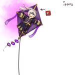  airborne boots dark_persona female_my_unit_(fire_emblem:_kakusei) fire_emblem fire_emblem:_kakusei fire_emblem_heroes gameplay_mechanics gimurei ippers kite kite_flying my_unit_(fire_emblem:_kakusei) open_mouth robe solo twintails white_hair 