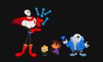  2016 animated_skeleton bone digital_media_(artwork) flowey_the_flower group humanoid kritterart papyrus_(undertale) protagonist_(undertale) sans_(undertale) skeleton undead undertale video_games 