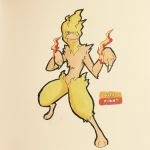  2017 3_fingers 3_toes alternate_color ambiguous_gender anthro anthrofied athletic biped canine chest_tuft claws digitigrade english_text fak&eacute;mon featureless_crotch fighting_stance firefightdex front_view frown full-length_portrait fur hatching_(technique) head_tuft hi_res looking_away mammal manectric marker_(artwork) mfanjul mixed_media multicolored_fur muzzle_(marking) nintendo nude orange_fur pen_(artwork) pok&eacute;mon pok&eacute;mon_(species) pok&eacute;morph portrait pseudo_clothing red_eyes shadow shoulder_tuft simple_background snout solo spread-legs standing text toes toony traditional_media_(artwork) tuft two_tone_fur video_games white_background white_claws wide_stance yellow_fur 