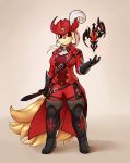  2018 anthro anthrofied atherol big_breasts blonde_hair boots breasts canine clothed clothing crystal female final_fantasy final_fantasy_xiv footwear gloves hair hat looking_at_viewer mammal multi_tail ninetales nintendo pok&eacute;mon pok&eacute;mon_(species) pok&eacute;morph ponytail red_eyes red_mage rose_(skybluefox) smile solo square_enix thigh_boots video_games 