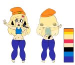  &lt;3 &lt;3_eyes 2018 barefoot beanie butt canine clothed clothing cosplay girly hair hat long_hair male mammal model_sheet parappa parappa_the_rapper solo somescrub video_games 