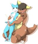  2018 anthro blush breasts claws cum erection female kangaskhan male male/female mammal mellonsoda nintendo nipples nude open_mouth penis pok&eacute;mon pok&eacute;mon_(species) pussy simple_background smile tongue video_games white_background 