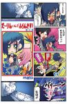  &gt;_&lt; 2girls 4koma amputee ashita_no_joe asymmetrical_hair bird_of_paradise black_hair blue_eyes blue_hair blush bowing check_translation comic commentary_request company_connection confession crack darling_in_the_franxx fallen_down flower gorou_(darling_in_the_franxx) green_eyes hair_ornament hairclip headbutt highres hiro_(darling_in_the_franxx) houseki_no_kuni ichigo_(darling_in_the_franxx) larkspur_(flower) long_hair lying mato_(mozu_hayanie) multiple_boys multiple_girls on_back pink_hair ribon_(shueisha) spoken_sweatdrop stuffed_animal stuffed_bunny stuffed_toy sweatdrop translation_request younger zero_two_(darling_in_the_franxx) 