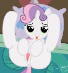  an-tonio anus butt cub equine female feral friendship_is_magic fur hi_res hooves horn mammal my_little_pony pussy shutterflyeqd solo spread_pussy spreading sweetie_belle_(mlp) tongue tongue_out white_fur young 