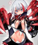  admiral_graf_spee_(azur_lane) areola_slip areolae azur_lane bangs black_dress blue_eyes blush breasts commentary_request dress dress_pull embarrassed eyebrows_visible_through_hair flying_sweatdrops gradient gradient_background highres looking_down mechanical multicolored_hair multiple_straps navel necktie o-ring phandit_thirathon red_hair red_scarf scarf short_hair silver_hair simple_background small_breasts solo stomach streaked_hair twitter_username worried 