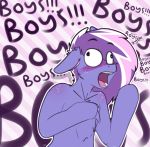  2018 anthro berry_frost dialogue digital_media_(artwork) english_text equine fan_character hair male mammal multicolored_hair open_mouth solo stated_homosexuality text whisperfoot 