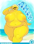  :d belly big_belly big_breasts blonde_hair breasts cyclops dialogue dieselbrain english_text eyes_closed female hair hi_res huge_breasts humanoid navel nipples not_furry nude obese open_mouth overweight overweight_female patreon pussy short_hair solo sucy teeth text thick_thighs tongue url wide_hips yellow_skin 