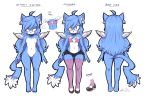 blue_fur blush canine clothed clothing female fur hair long_hair looking_at_viewer mammal nude shade_the_wolf skill skimpy soina solo thick_thighs white_fur wings wolf yellow_eyes 